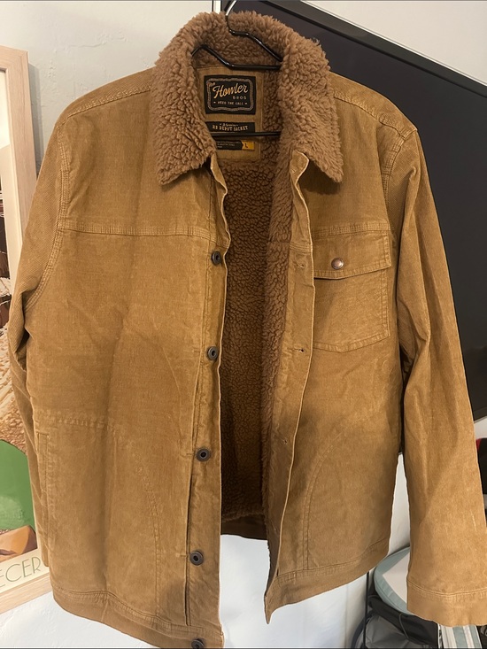 Howler Brothers Other - Howler Brothers Tan Corduroy Sherpa-Lined Shirt Jacket